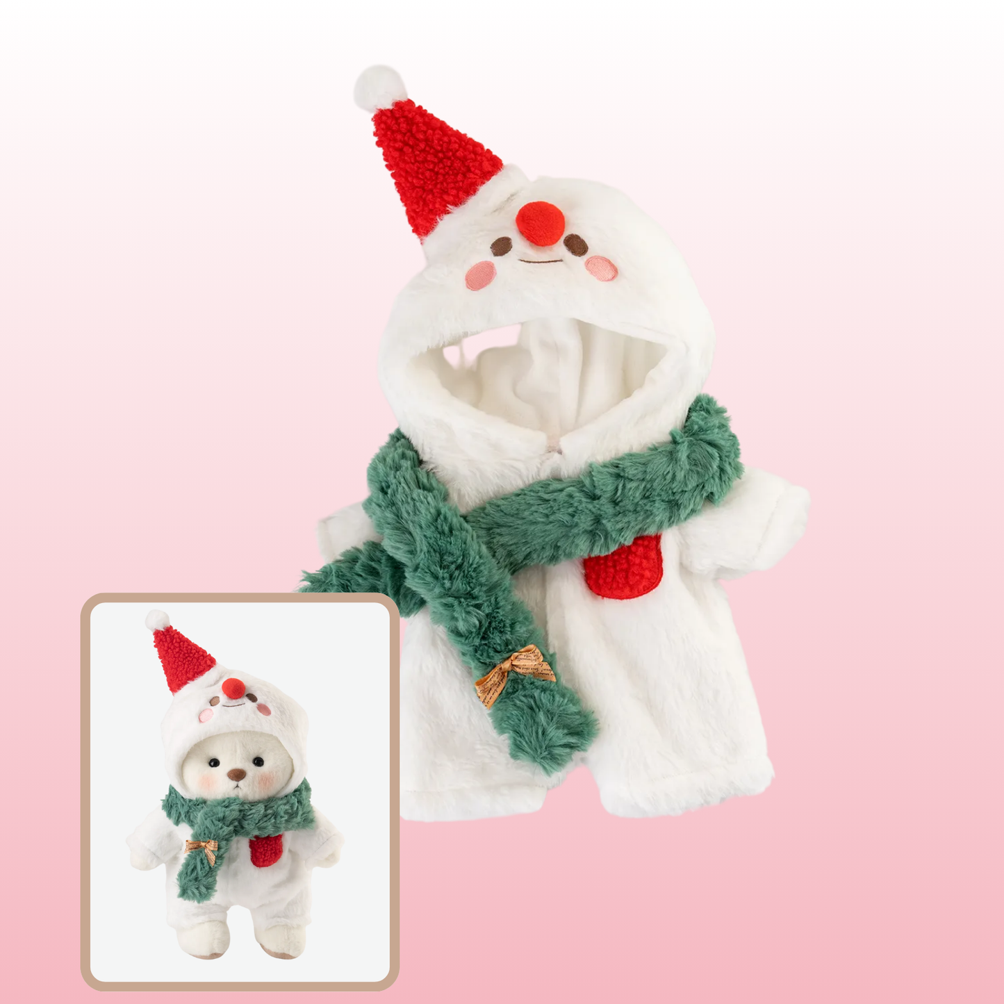 Puffy Muñeco de Nieve | Adorable Osito Navidad Hecho a Mano