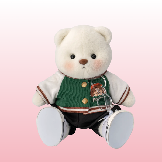 Puffy Bear Estudiante | Adorable Osito Hecho a Mano