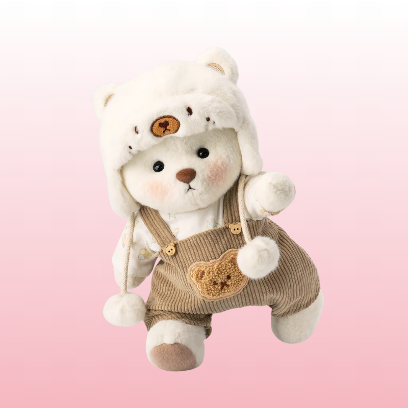 Puffy Bear Mountaineer | Adorable Handmade Teddy Bear