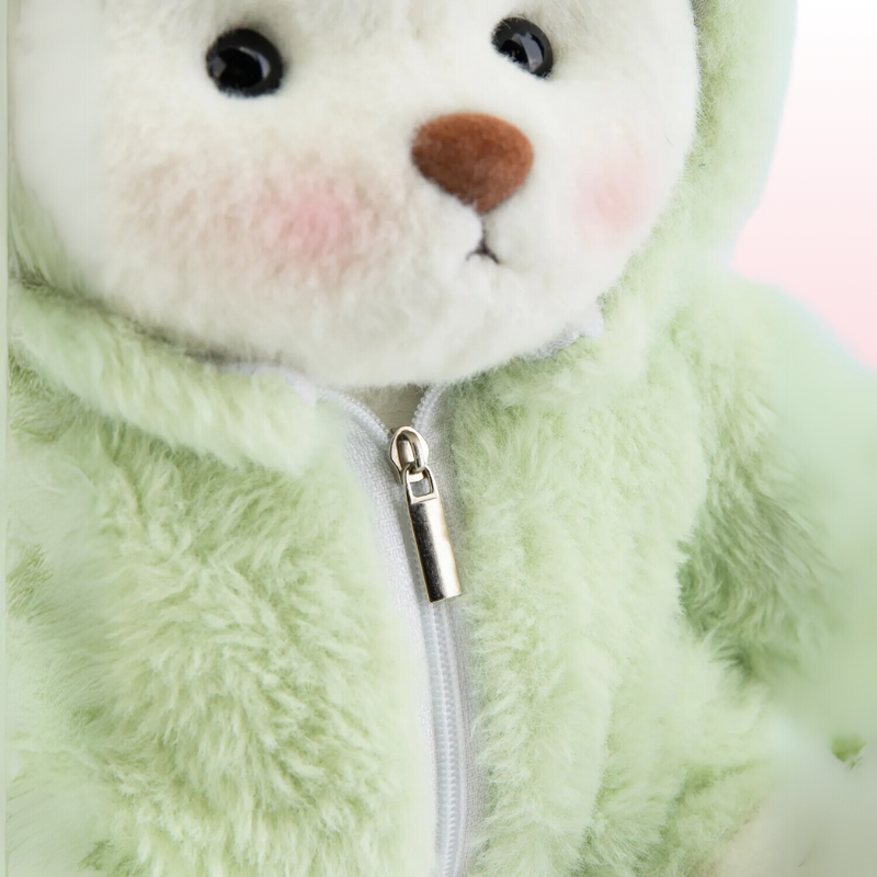 Puffy Bear Dino Verde | Adorable Osito Hecho a Mano