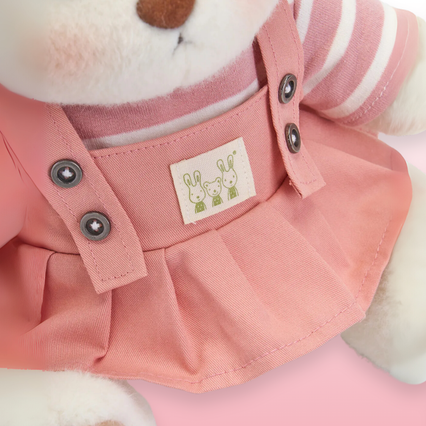 Puffy Bear Vestido Rosa | Adorable Osito Hecho a Mano