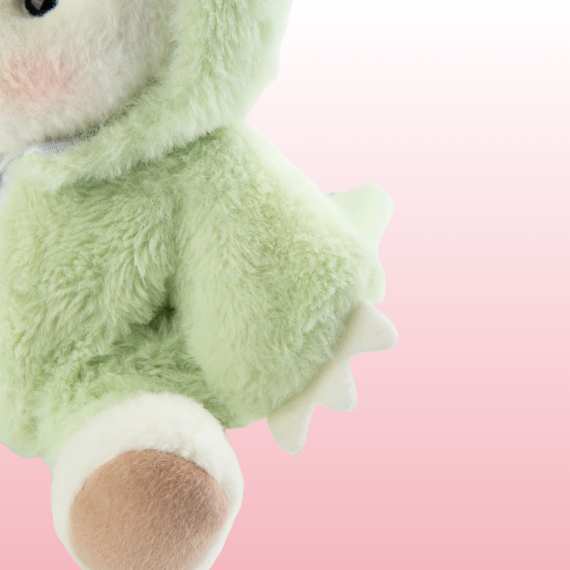Puffy Bear Dino Verde | Adorable Osito Hecho a Mano