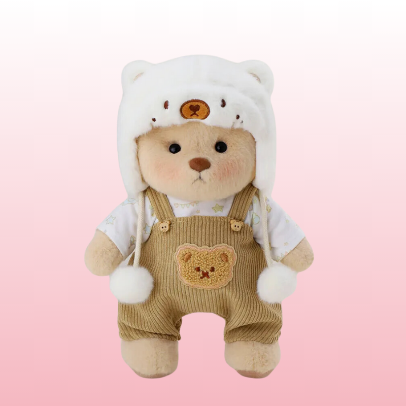 Puffy Bear Mountaineer | Adorable Handmade Teddy Bear