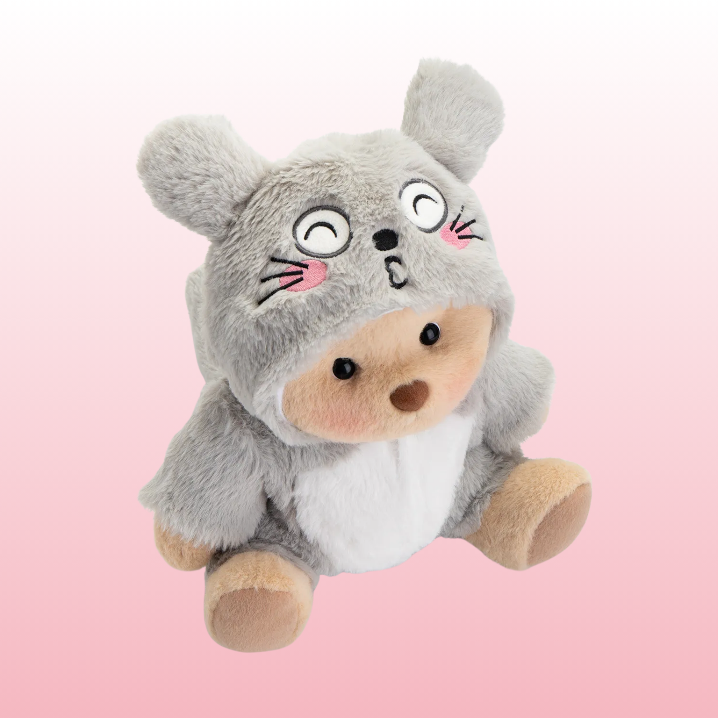 Puffy Ratón Gris | Adorable Osito Hecho a Mano