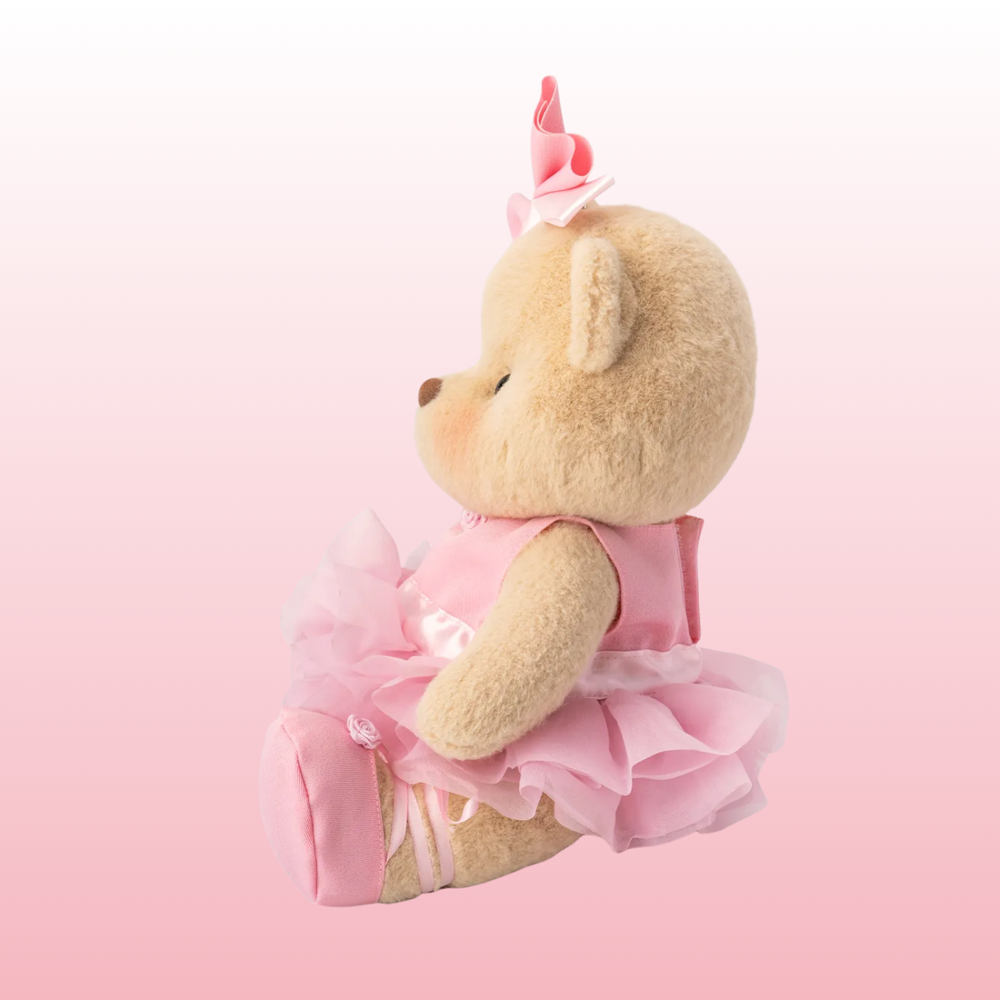 Puffy Bailarina Rosa | Adorable Osito Hecho a Mano