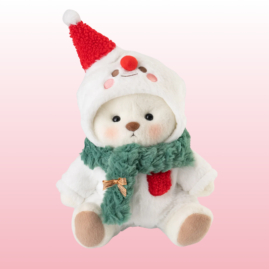 Puffy Muñeco de Nieve | Adorable Osito Navidad Hecho a Mano