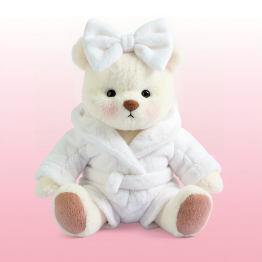 Puffy Bear Albornoz | Adorable Osito Hecho a Mano
