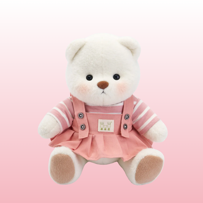 Puffy Bear Vestido Rosa | Adorable Osito Hecho a Mano