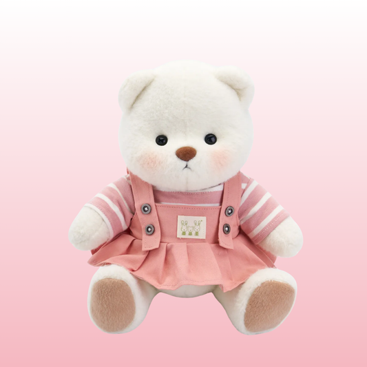 Puffy Bear Vestido Rosa | Adorable Osito Hecho a Mano
