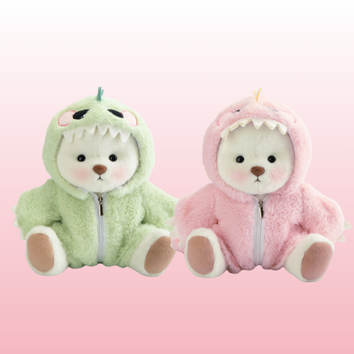 Pack Puffy Dino | Rosa y Verde Combinados