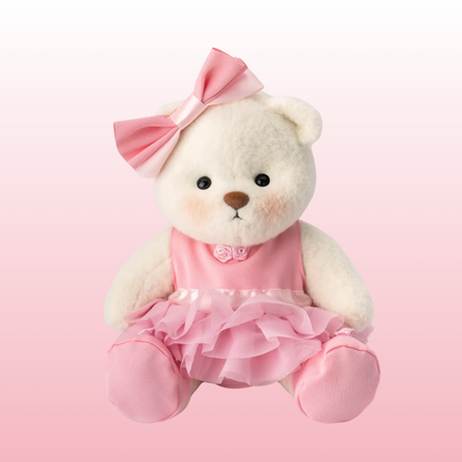 Puffy Bailarina Rosa | Adorable Osito Hecho a Mano