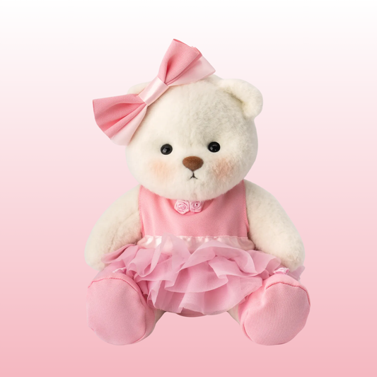 Puffy Bailarina Rosa | Adorable Osito Hecho a Mano