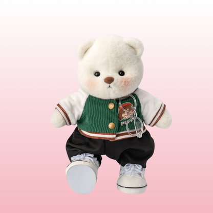 Puffy Bear Estudiante | Adorable Osito Hecho a Mano