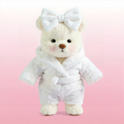 Puffy Bear Albornoz | Adorable Osito Hecho a Mano