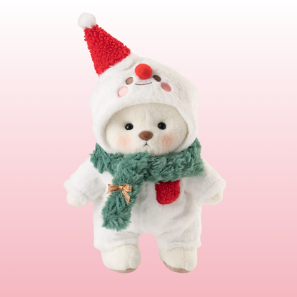 Puffy Muñeco de Nieve | Adorable Osito Navidad Hecho a Mano