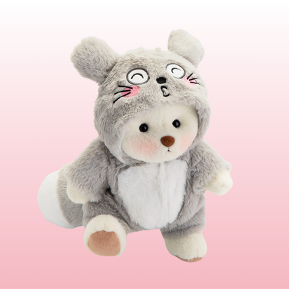 Puffy Ratón Gris | Adorable Osito Hecho a Mano