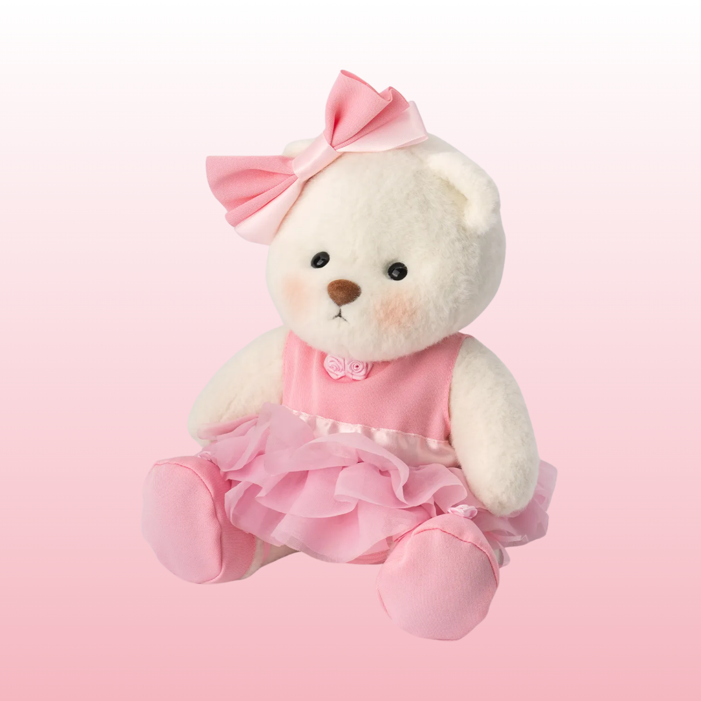 Puffy Bailarina Rosa | Adorable Osito Hecho a Mano