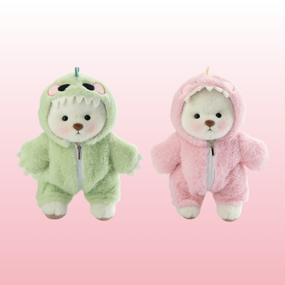 Pack Puffy Dino | Rosa y Verde Combinados