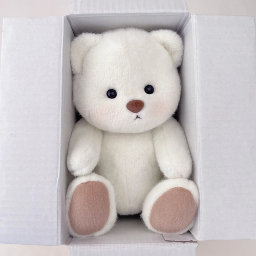 Puffy Bear Blanco | Adorable Osito Hecho a Mano