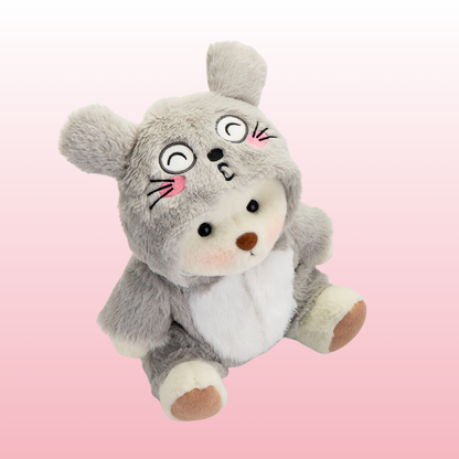 Puffy Ratón Gris | Adorable Osito Hecho a Mano