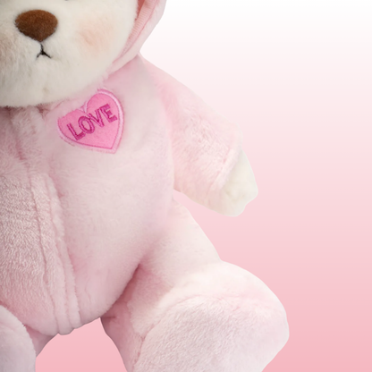 Puffy Pink Love | Adorable Osito Hecho a Mano