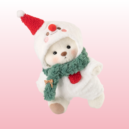 Puffy Muñeco de Nieve | Adorable Osito Navidad Hecho a Mano