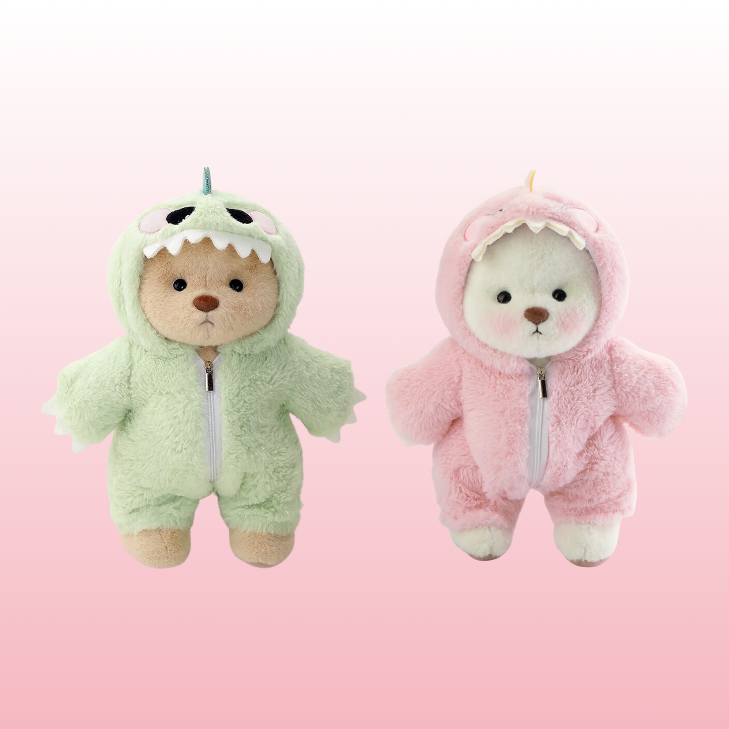 Pack Puffy Dino | Rosa y Verde Combinados