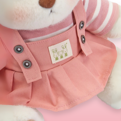 Puffy Bear Vestido Rosa | Adorable Osito Hecho a Mano