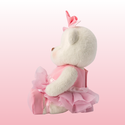 Puffy Bailarina Rosa | Adorable Osito Hecho a Mano