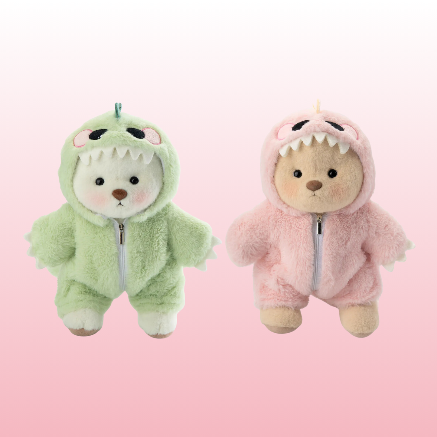 Pack Puffy Dino | Rosa y Verde Combinados