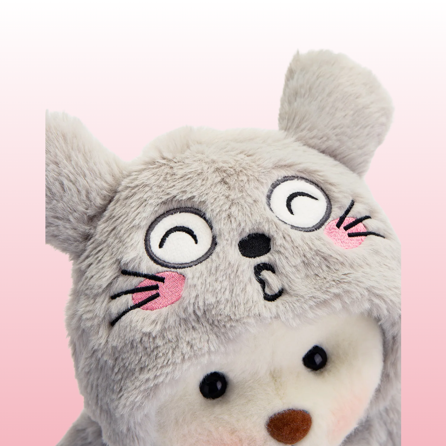 Puffy Ratón Gris | Adorable Osito Hecho a Mano