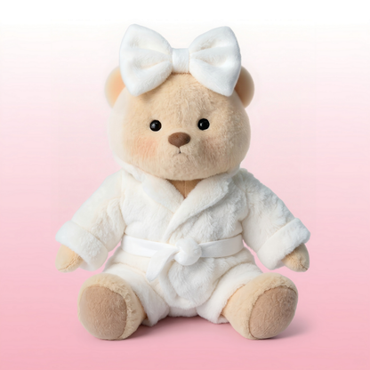 Puffy Bear Albornoz | Adorable Osito Hecho a Mano