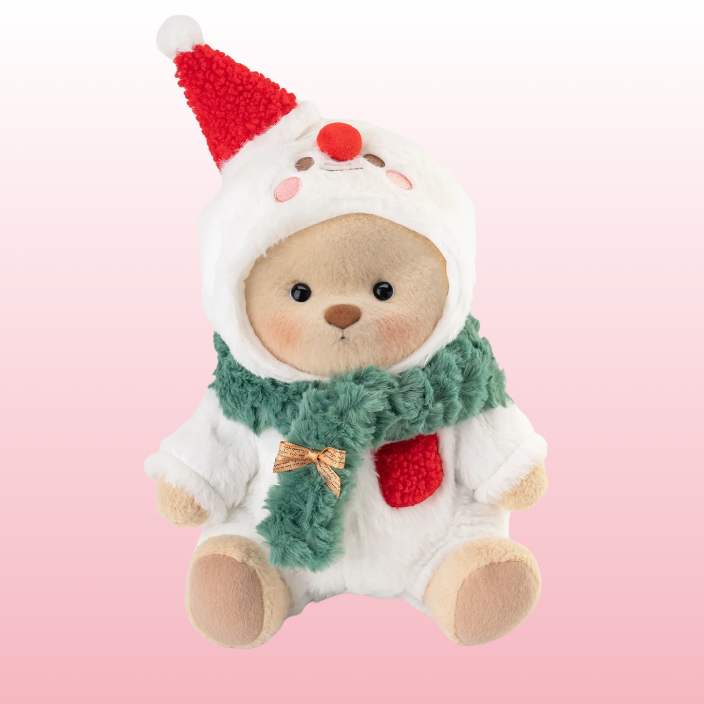 Puffy Muñeco de Nieve | Adorable Osito Navidad Hecho a Mano