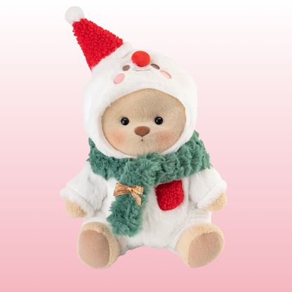 Puffy Muñeco de Nieve | Adorable Osito Navidad Hecho a Mano