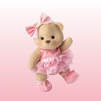 Puffy Bailarina Rosa | Adorable Osito Hecho a Mano